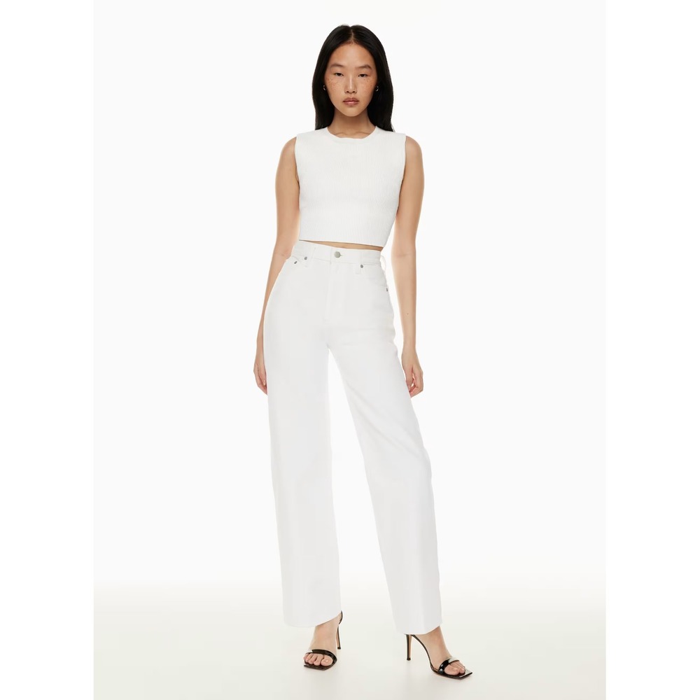Denim Forum x Aritzia The '90s Winona Hi-Rise Wide Leg Jeans In White Size 30
